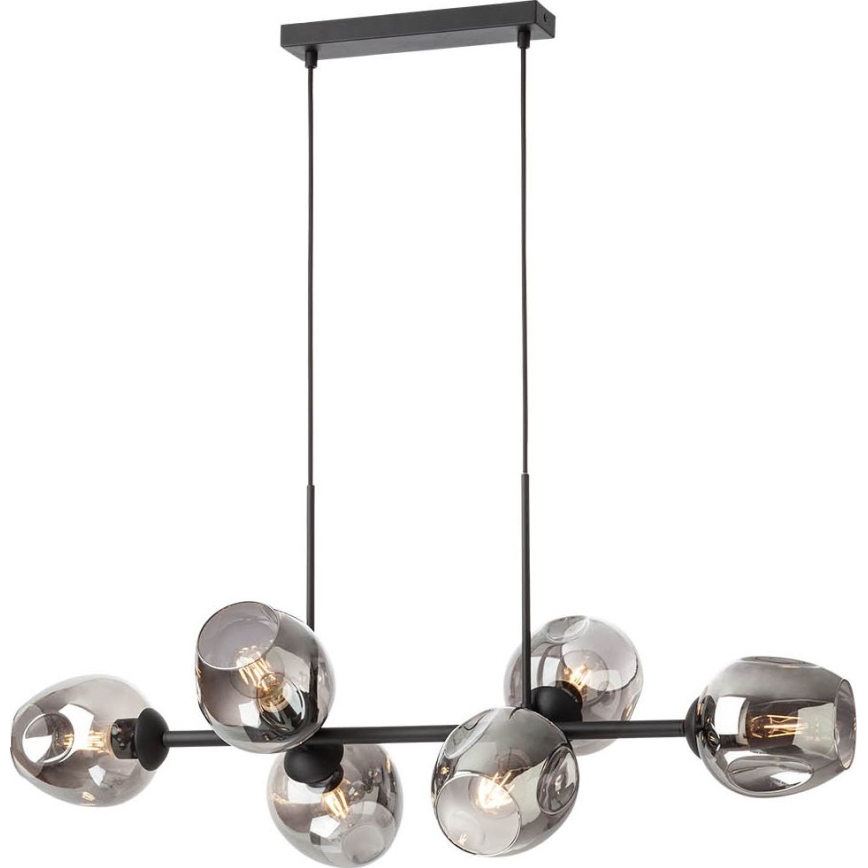 Redo - Náhradné tienidlo k lampe, k lustru PIERCE pr. 15 cm čierna/dymová