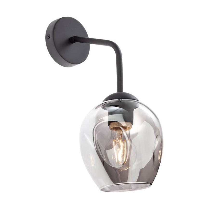 Redo - Náhradné tienidlo k lampe, k lustru PIERCE pr. 15 cm čierna/dymová