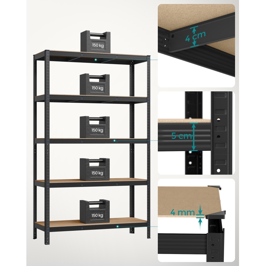 Regál ORDIFY čierna