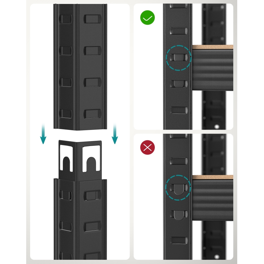 Regál ORDIFY čierna