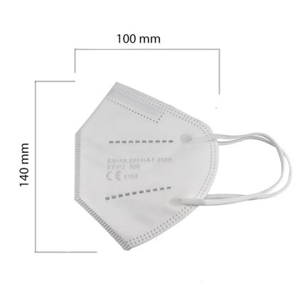 Respirátor detská veľkosť FFP2 Kids NR CE 0370 biely 1ks