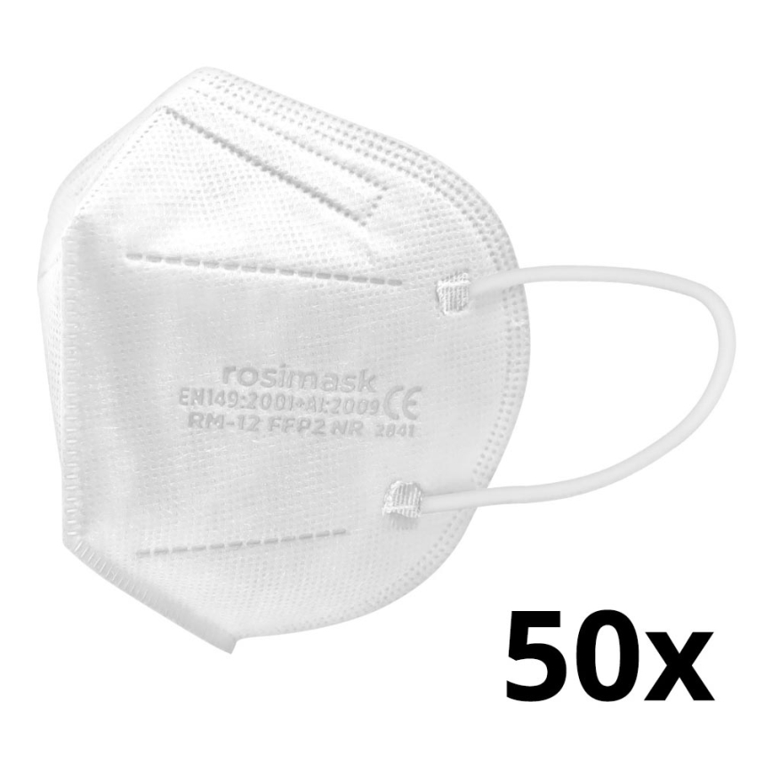 Respirátor detská veľkosť FFP2 ROSIMASK MR-12 NR biely 50ks