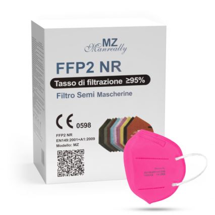 Respirátor FFP2 NR CE 0598 tmavá ružová 100ks