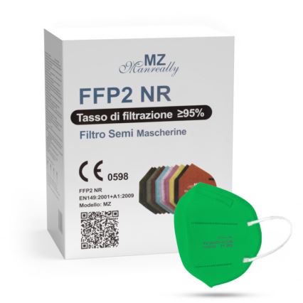 Respirátor FFP2 NR CE 0598 zelená 1ks