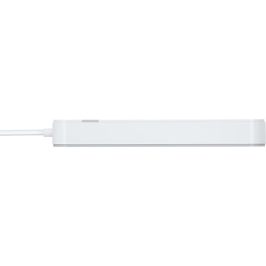 Inteligentný predlžovací kábel s vypínačom 4Z Typ E + 2x USB-A + 1x USB-C 1,5m Wi-Fi Tuya biela
