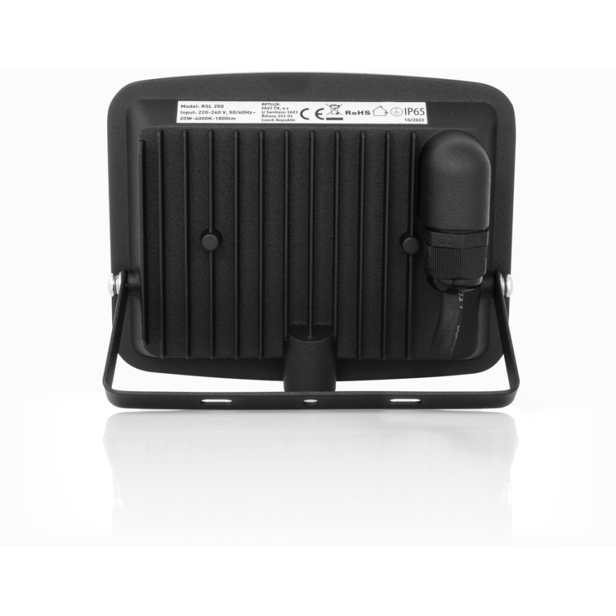 LED Bezrámikový reflektor LED/20W/230V 4000K IP65
