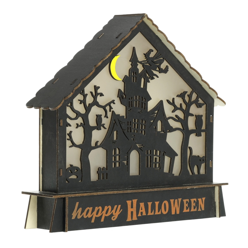 LED Dekorácia HALLOWEEN LED/2xAA/multicolor strašidelný dom