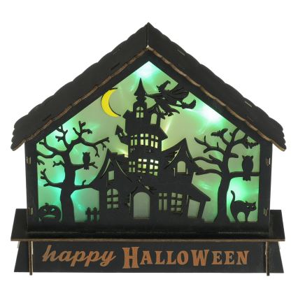 LED Dekorácia HALLOWEEN LED/2xAA/multicolor strašidelný dom