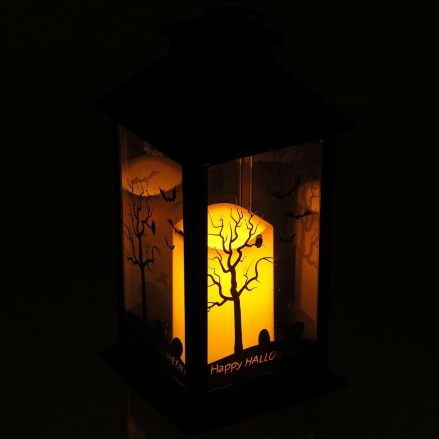 LED Dekorácia HALLOWEEN LED/3xAAA/teplá biela lucerna