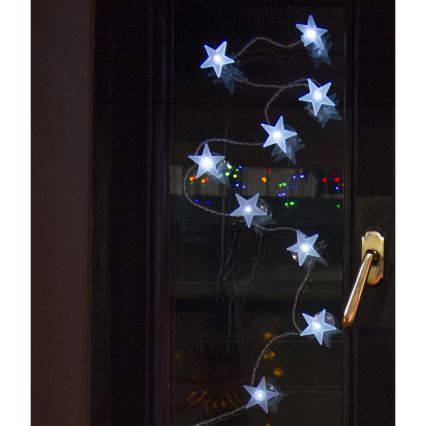 LED dekoračný reťazec s prisávkami 10xLED/2xAA 1,8m studená biela