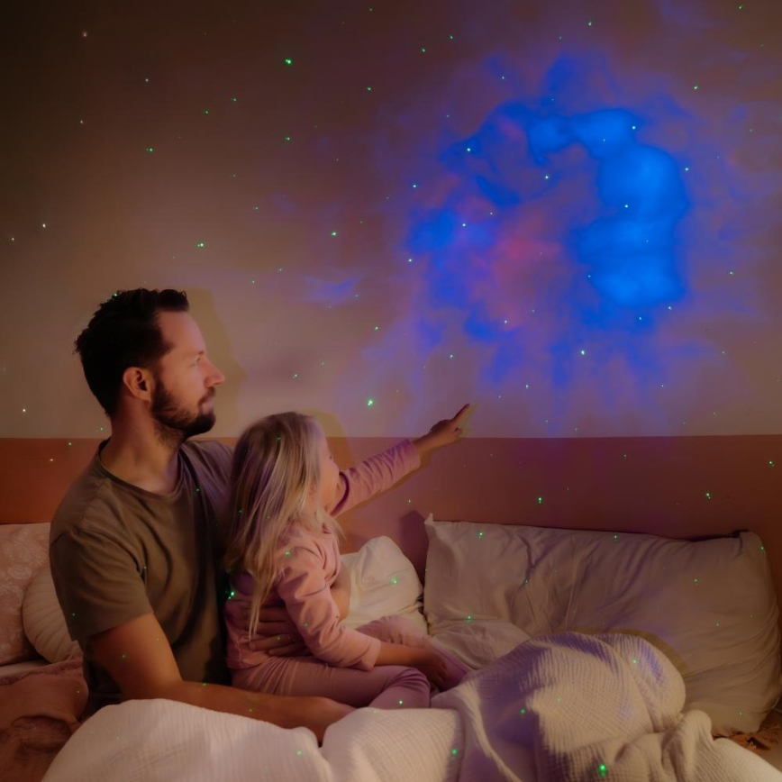 LED detský projektor 230V astronaut 12,5 cm + diaľkové ovládanie