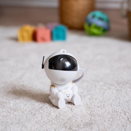 LED detský projektor 230V astronaut 12,5 cm + diaľkové ovládanie
