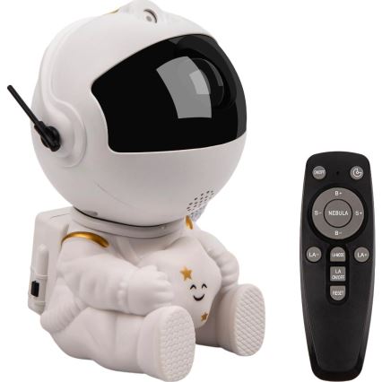 LED detský projektor 230V astronaut 12,5 cm + diaľkové ovládanie
