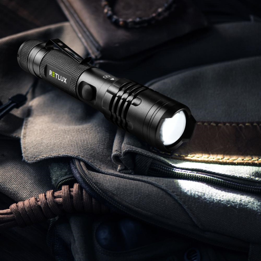 LED Nabíjacia hliníková baterka s funkciou powerbanky LED/2000 mAh 1000 lm IP22