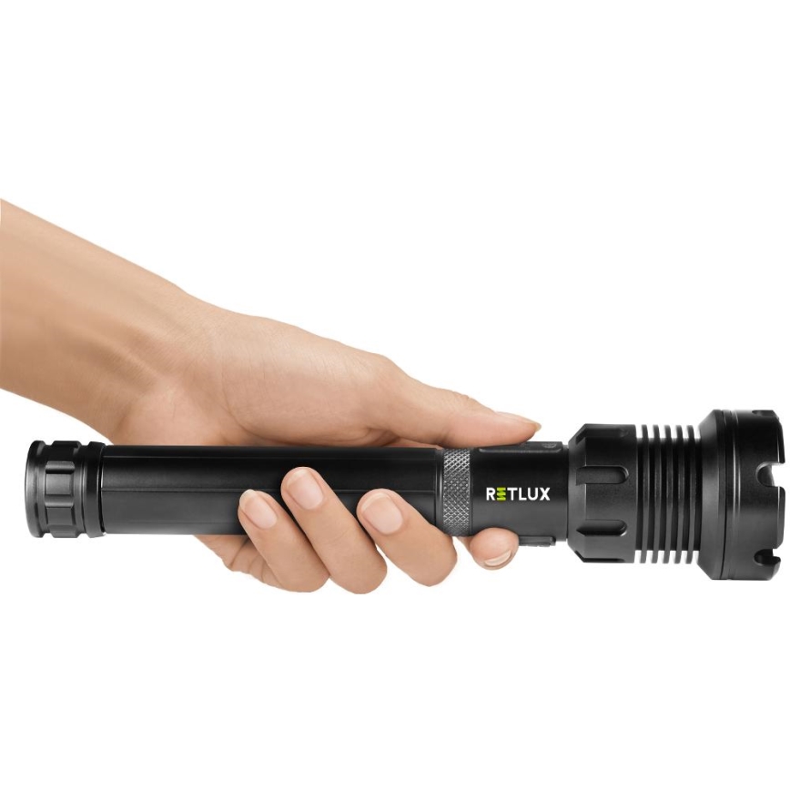 LED Nabíjacia hliníková baterka s funkciou powerbanky LED/4400 mAh 2200 lm IP44