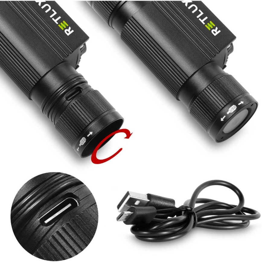LED Nabíjacia hliníková čelovka LED/2600 mAh IP66