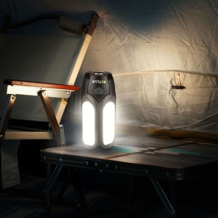 Nabíjateľná LED kempingová svietilka so solárnym panelom LED/3W/1600 mAh IPX4