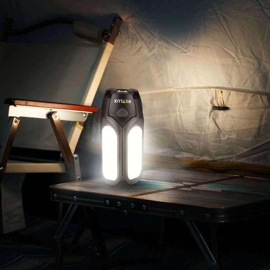 Nabíjateľná LED kempingová svietilka so solárnym panelom LED/3W/1600 mAh IPX4