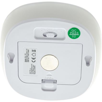 LED Orientačné svietidlo so senzorom LED/0,45W/3xAAA 3000K biela