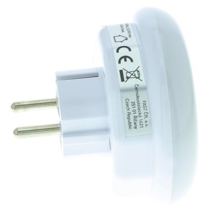 LED Orientačné svietidlo so súmrakovým senzorom a zásuvkou LED/0,6W/230V