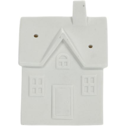 LED Porcelánová dekorácia LED/3xLR44/teplá biela domček biela