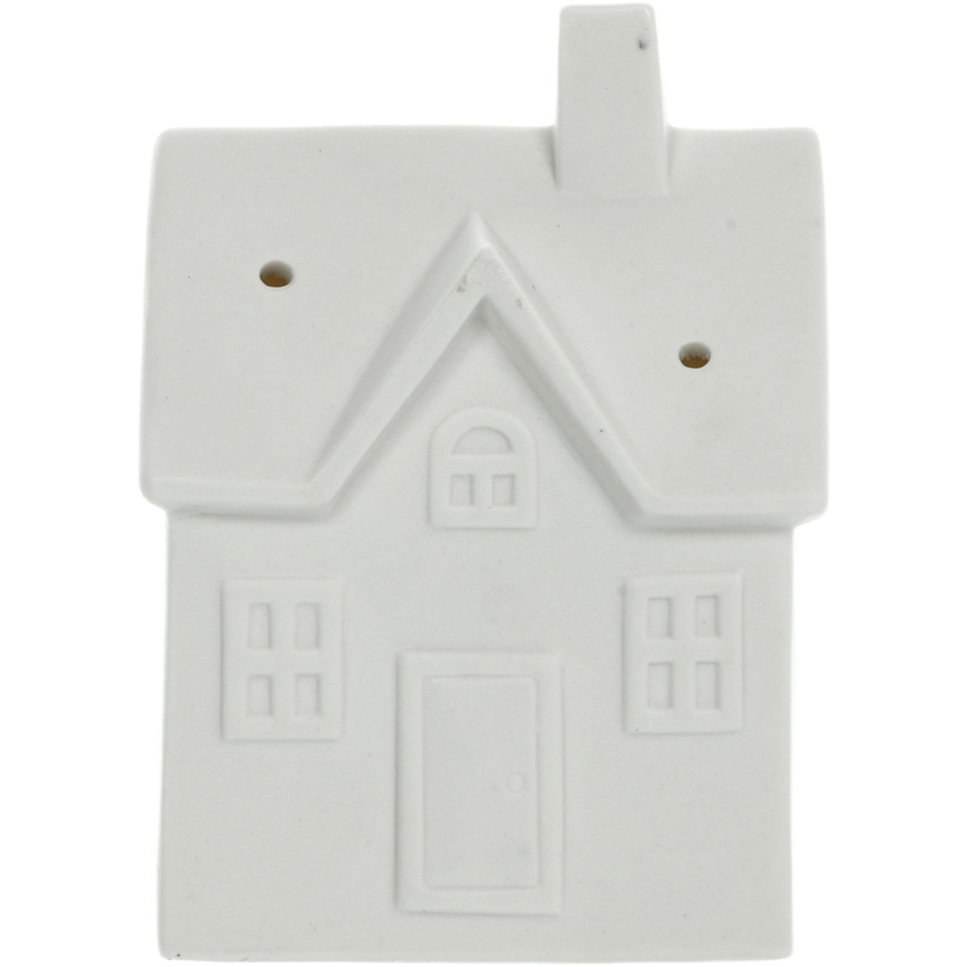 LED Porcelánová dekorácia LED/3xLR44/teplá biela domček biela