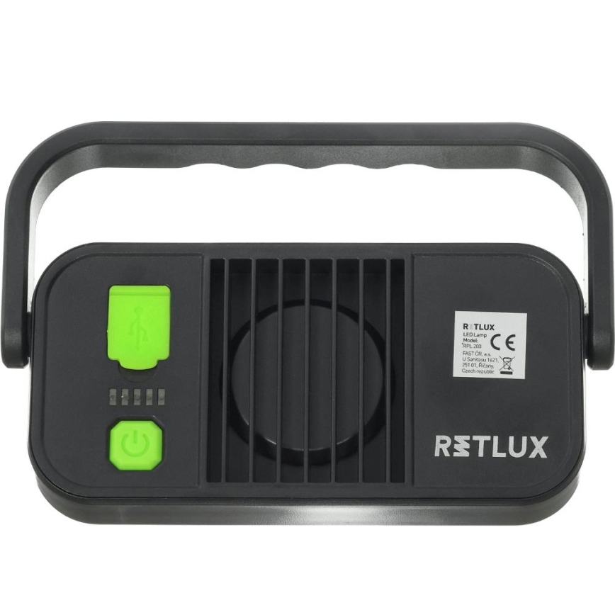 LED pracovná svietilka s funkciou powerbanky LED/4400 mAh IP44 žltá/čierna