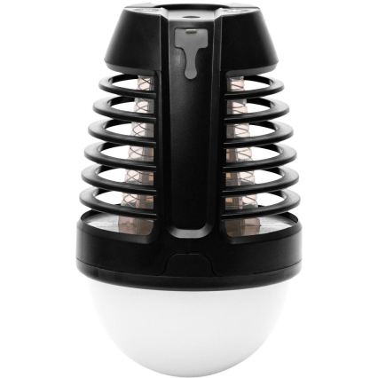 Retlux - LED Prenosná nabíjateľná lampa s lapačom hmyzu LED/5W/1800 mAh IP44 čierna