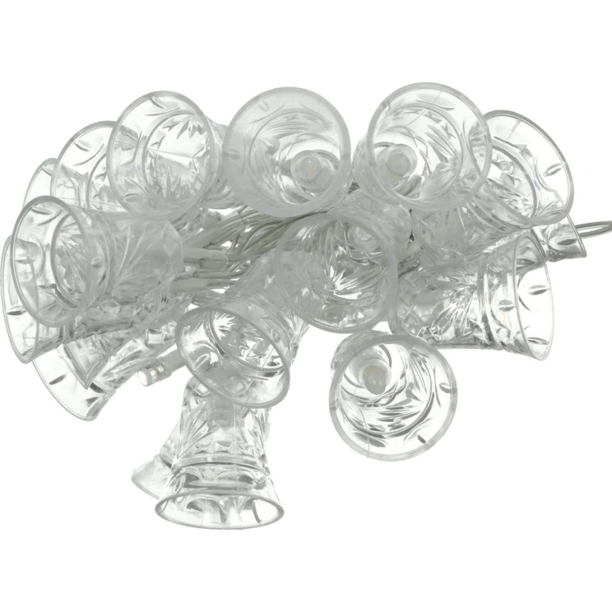 LED  reťaz 20xLED/3xAA/teplá biela 2,2m zvončeky