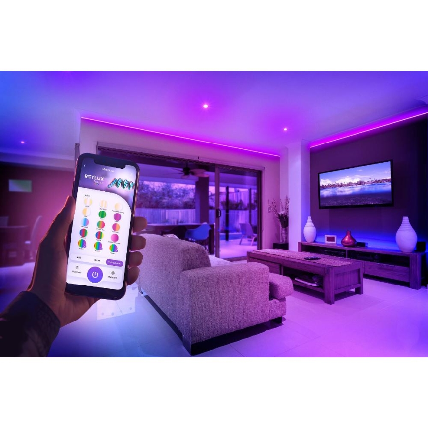 LED RGBW Inteligentný stmievateľný pásik 5m LED/230V 2700-6500K Wi-Fi Tuya + diaľkové ovládanie