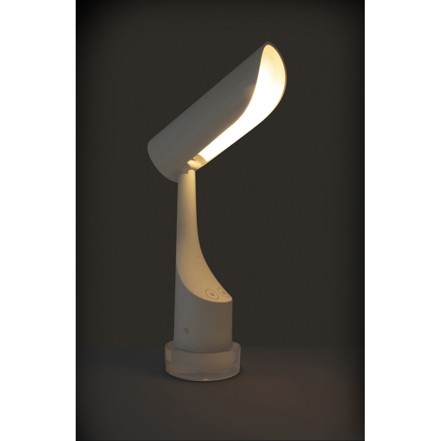 LED RGBW Stmievateľná nabíjacia stolná lampa LED/5W/5V 2000 mAh 3000/6000K biela