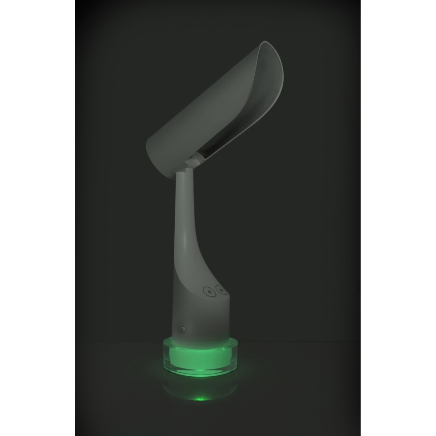 LED RGBW Stmievateľná nabíjacia stolná lampa LED/5W/5V 2000 mAh 3000/6000K biela