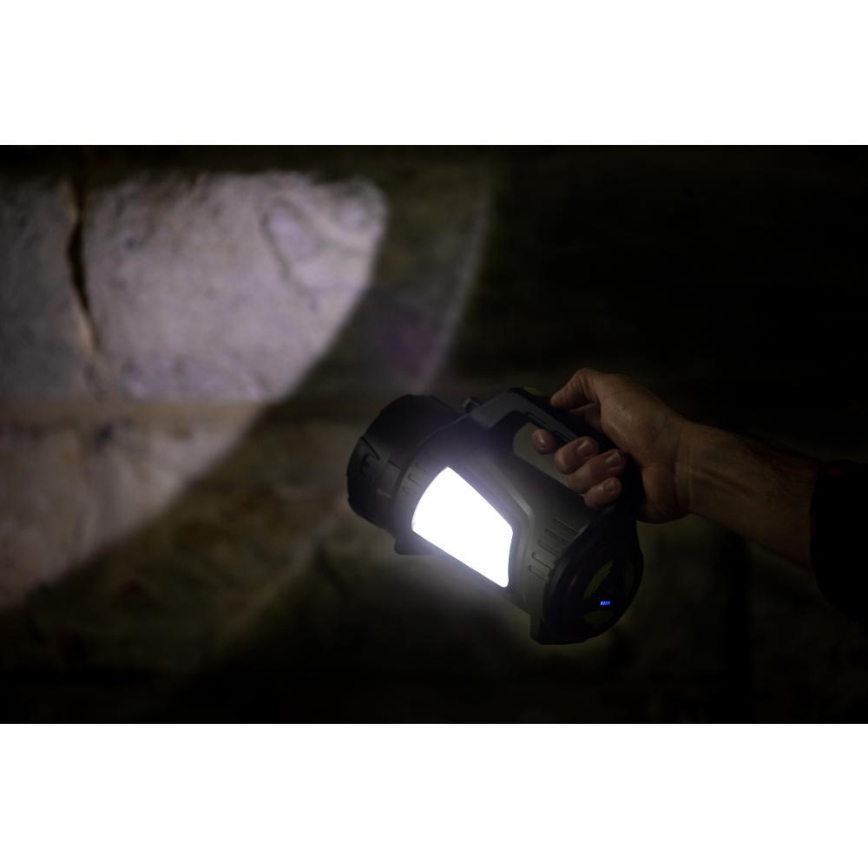 Retlux - LED Stm. vonkajšia nabíjacia baterka s powerbankou LED/21W/4400 mAh IP44