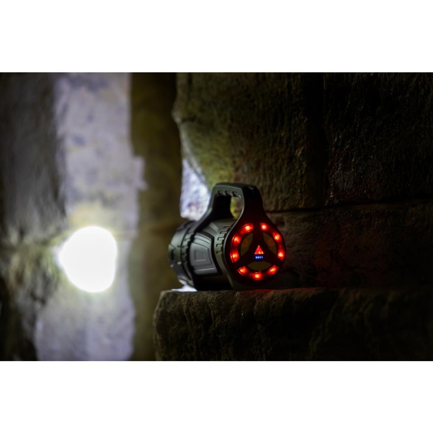 Retlux - LED Stm. vonkajšia nabíjacia baterka s powerbankou LED/21W/4400 mAh IP44