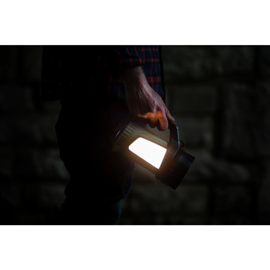 Retlux - LED Stm. vonkajšia nabíjacia baterka s powerbankou LED/21W/4400 mAh IP44