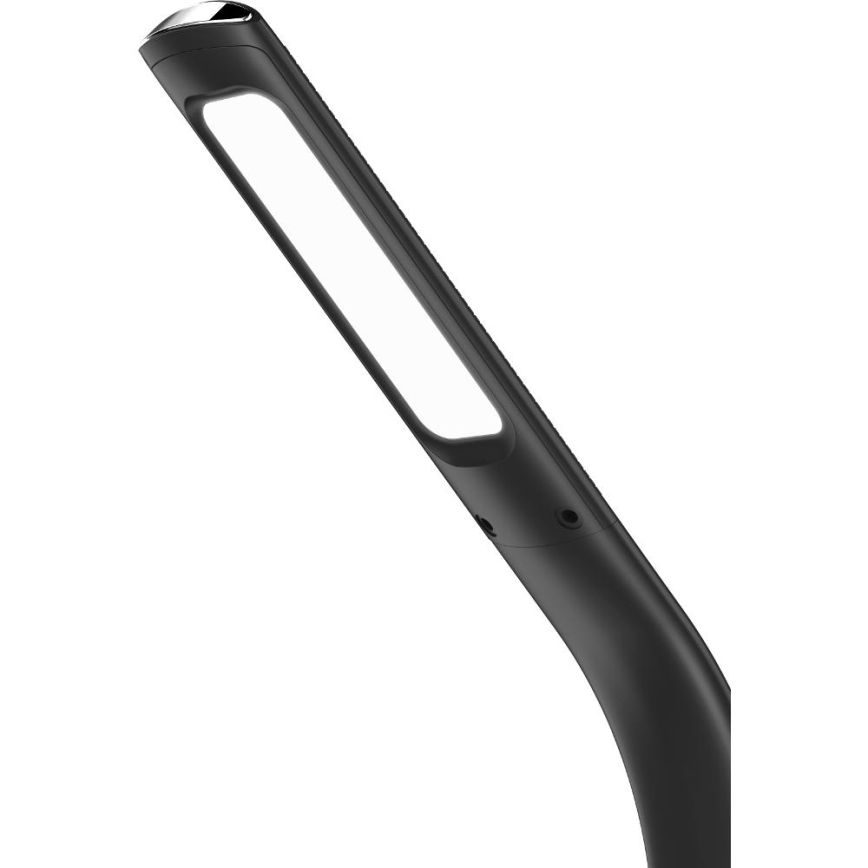 LED Stmievateľná stolná lampa s bezdrôtovým nabíjaním Qi 5W a displejom LED/6W/230V 3000/4000/6000K čierna