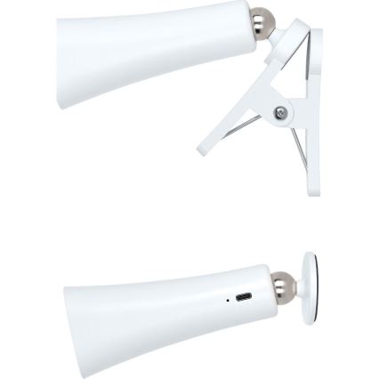 Retlux - LED stmievateľná nabíjacia lampa 3 v 1 LED/3 W/5 V/1200 mAh biela