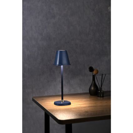LED Stmievateľná nabíjacia stolná lampa LED/3W/1800 mAh tmavomodrá