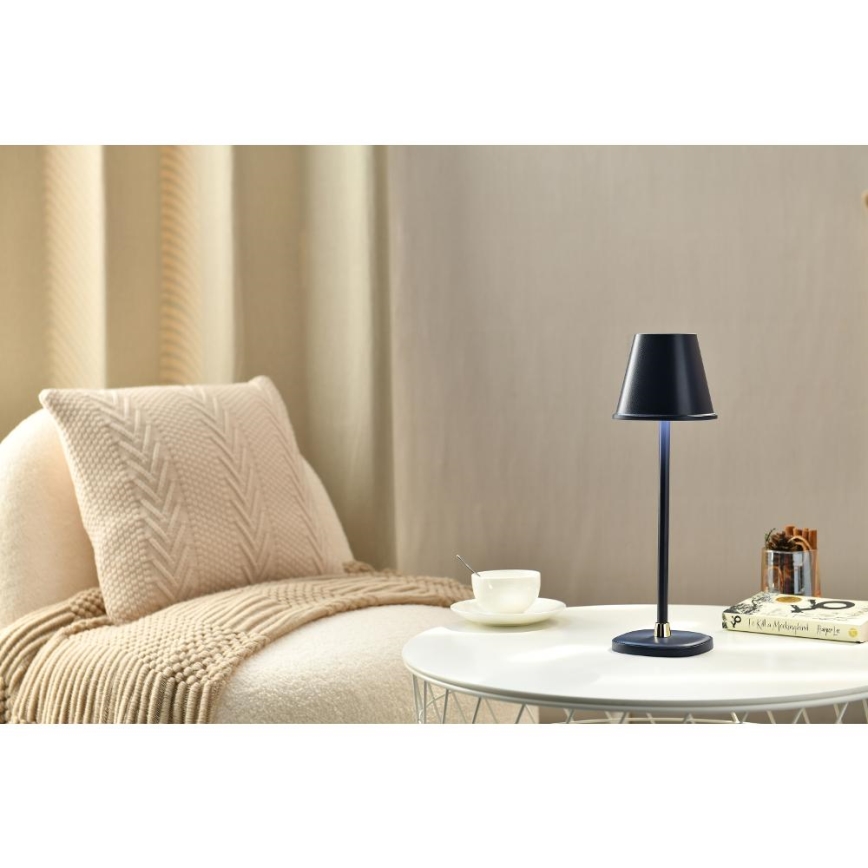 LED Stmievateľná nabíjacia stolná lampa LED/3W/1800 mAh tmavomodrá
