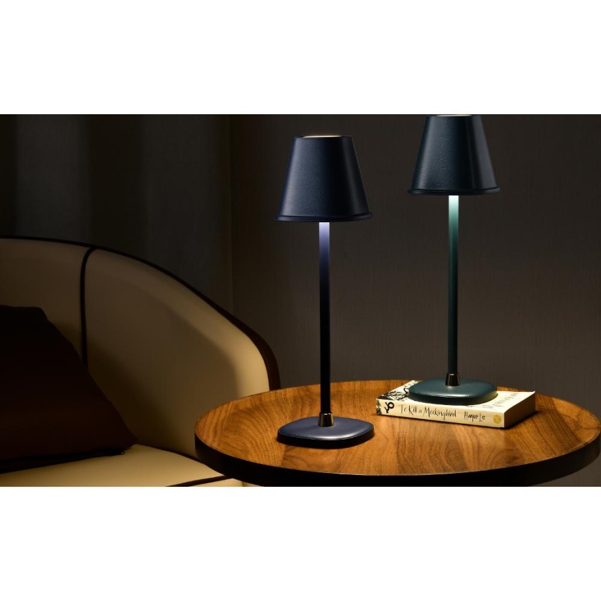 LED Stmievateľná nabíjacia stolná lampa LED/3W/1800 mAh tmavomodrá