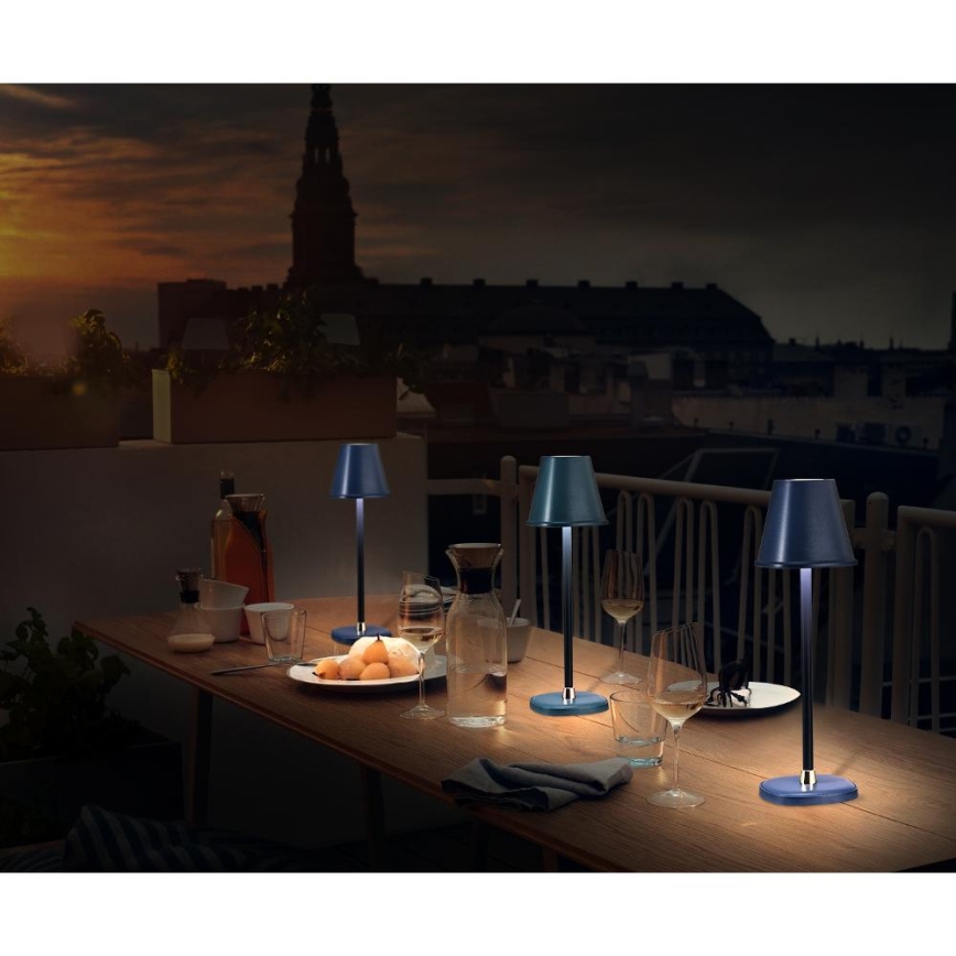 LED Stmievateľná nabíjacia stolná lampa LED/3W/1800 mAh tmavomodrá