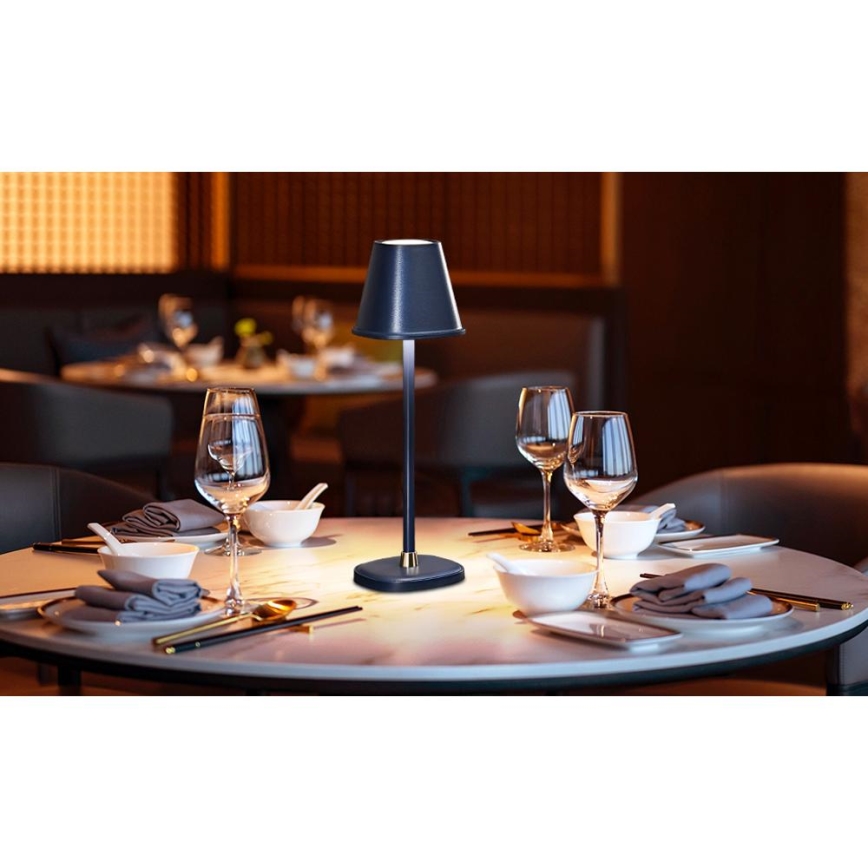 LED Stmievateľná nabíjacia stolná lampa LED/3W/1800 mAh tmavomodrá