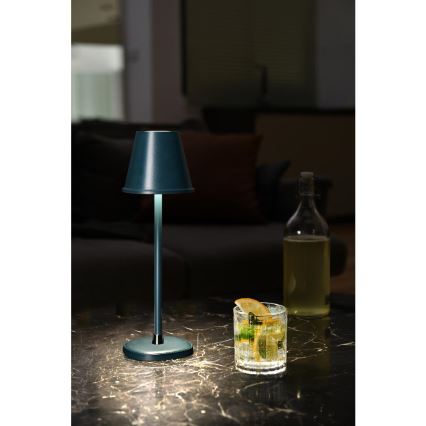 LED Stmievateľná nabíjacia stolná lampa LED/3W/1800 mAh tmavomodrá