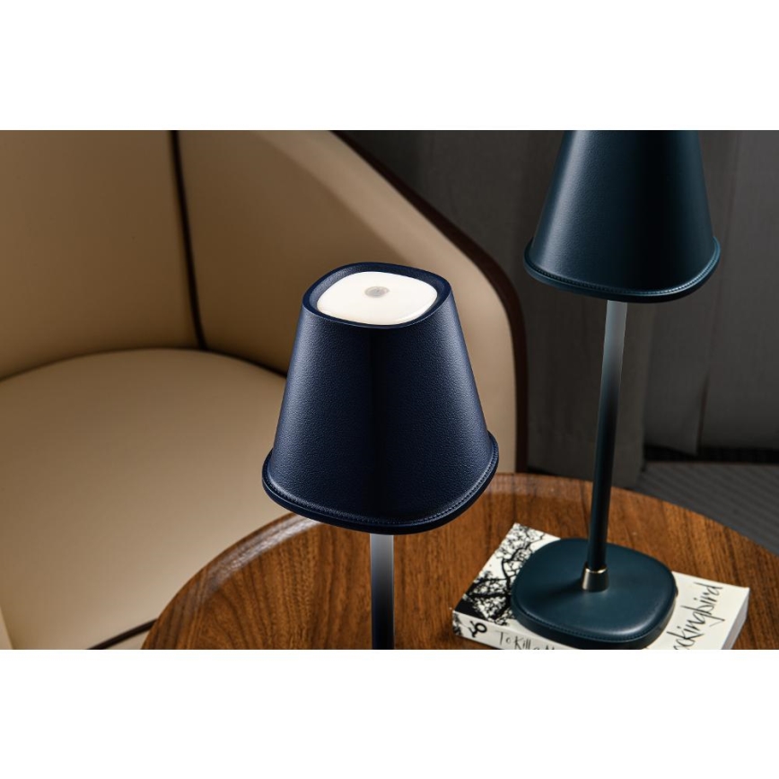 LED Stmievateľná nabíjacia stolná lampa LED/3W/1800 mAh tmavomodrá