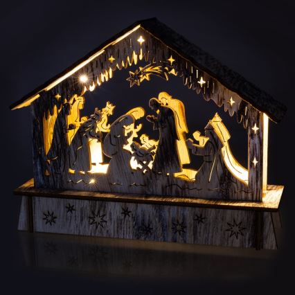 LED Vianočná dekorácia 6xLED/2xAA teplá biela