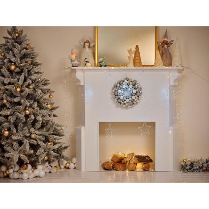 LED Vianočná dekorácia LED/2xLR44/teplá biela snehuliak s guľou