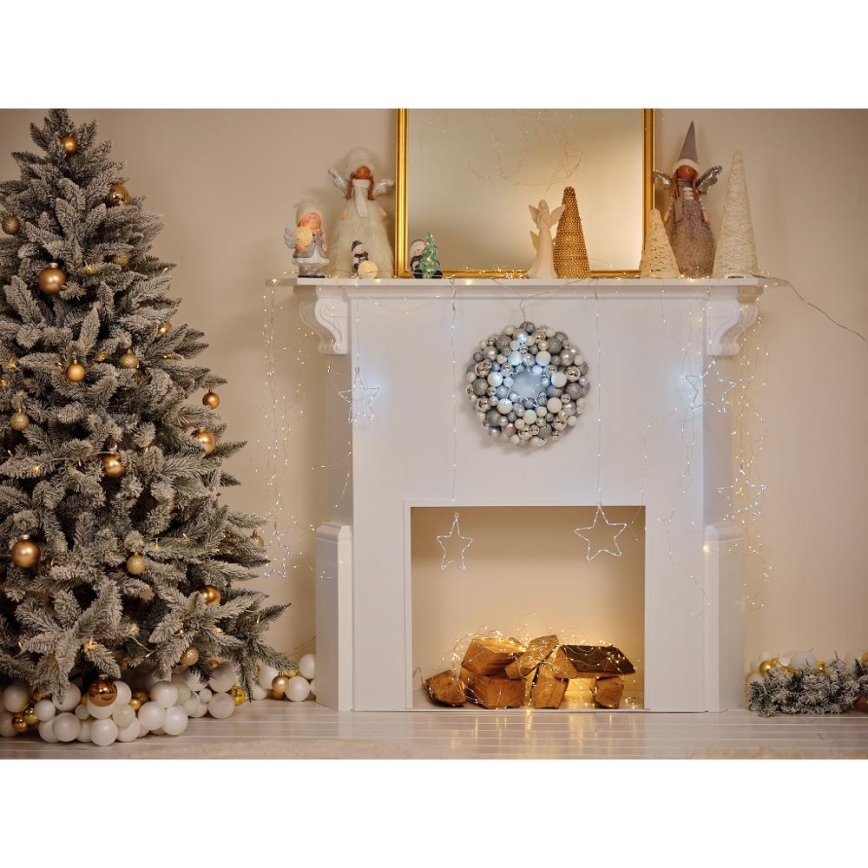 LED Vianočná dekorácia LED/2xLR44/teplá biela snehuliak s guľou