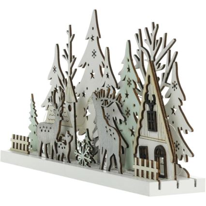 LED Vianočná dekorácia LED/3xAAA/teplá biela les