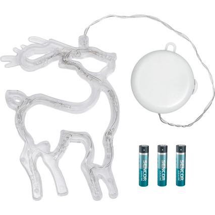 LED Vianočná dekorácia LED/3xAAA/teplá biela sob