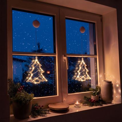 LED Vianočná dekorácia LED/3xAAA/teplá biela stromček